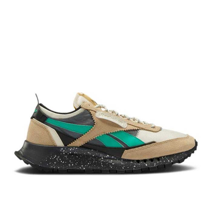 リーボック Reebok 【 Classic Leather Legacy \u0027Splatter Paint - Utility Beige\u0027 Men Utility Beige/Alabaster/Black 】 古典派音楽 なめし革 legacy レガシー メンズ ベージュ 黒いこと 黒いこと
