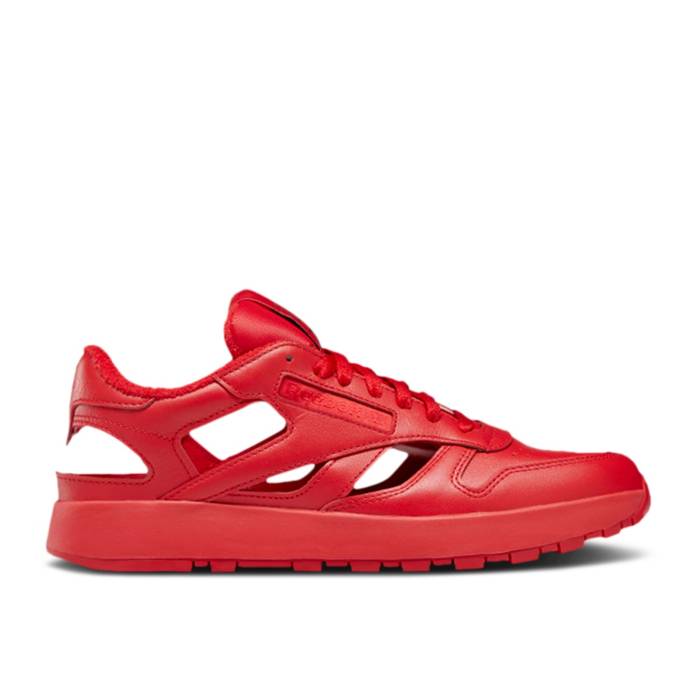 リーボック Reebok 【 Maison Margiela X Classic Leather Dq \u0027Vector Red\u0027 Men Vector Red/Black/Footwear White 】 古典派音楽 なめし革 メンズ Red 赤・赤いこと 黒いこと 黒いこと 白いこと 白いこと 靴-スニーカー-メンズ靴