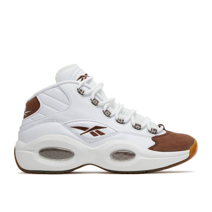 リーボック Reebok 【 Question Mid \u0027Mocha Toe\u0027 Men Footwear White/Footwear White/Brush Brown 】 Question 問い合わせ ミッド メンズ 白いこと 白いこと 赤銅色 赤銅色