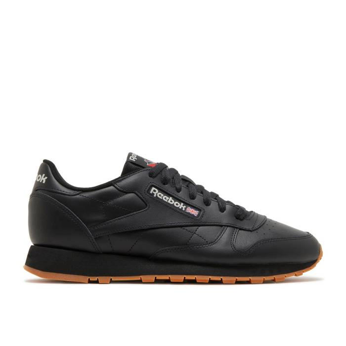 リーボック Reebok 【 Classic Leather 'Black Gum' Men Core Black/Pure Grey 5/Rubber Gum 03 】 クラシック レザー メンズ コア 黒色 ブラック ピュア 灰色 グレー ラバー