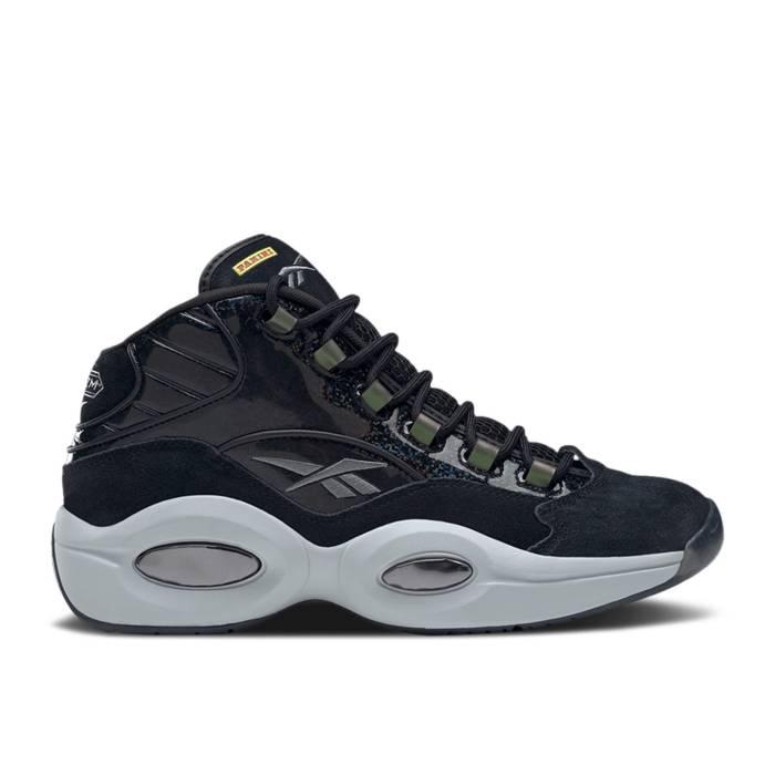 リーボック Reebok 【 Panini X Question Mid \u0027Black Pulsar Prizm\u0027 Men Core Black/Pure Grey 6/Silver Metallic 】 Question 問い合わせ ミッド メンズ 中核グループ 黒いこと 黒いこと 純然たる 薄墨色 薄墨色 Silver しろがね色・しろがね色