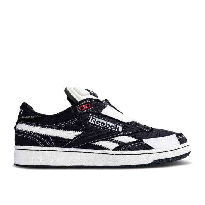 リーボック Reebok 【 Market X Club C 85 Pump \u0027Black Chalk\u0027 Men Core Black/Chalk/Flash Red 】 野球クラブ 揚水機 メンズ 中核グループ 黒いこと 黒いこと Red 赤・赤いこと