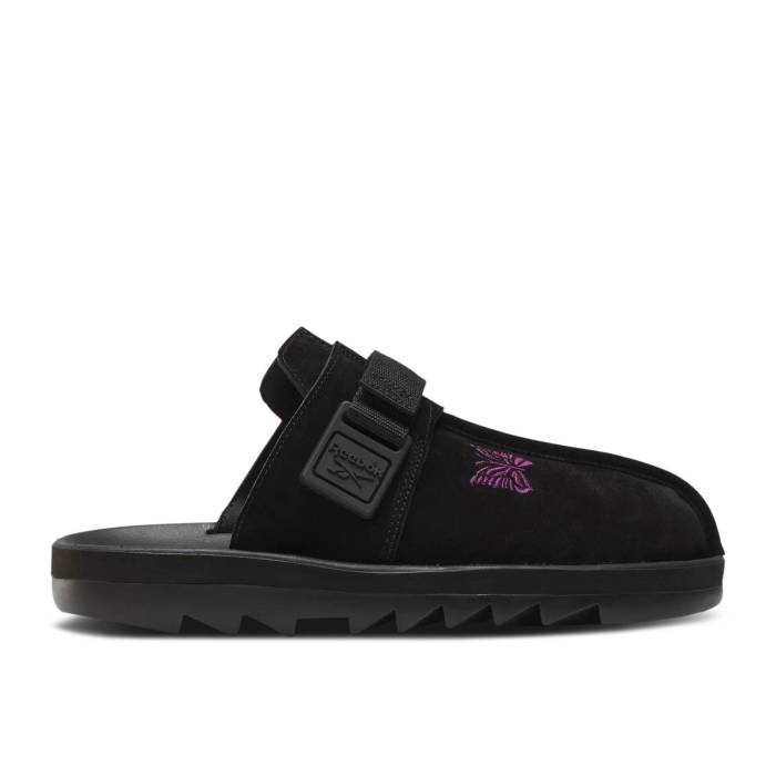 リーボック Reebok 【 Needles X Beatnik Slides Black Men Core Black/Extreme Purple/Core Black 】 メンズ コア 黒色 ブラック Purple 紫・パープル