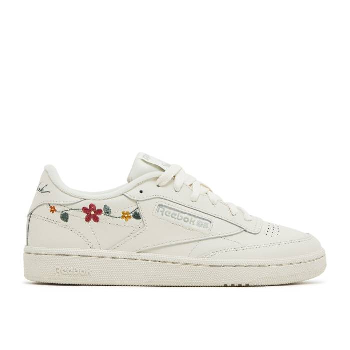 リーボック Reebok 【 Wmns Club C 85 \u0027Embroidered Floral - Bone Vintage Green\u0027 Women Bone/Bone/Vintage Green 】 野球クラブ vintage ビンテージ・ヴィンテージ レディース vintage ビンテージ・ヴィンテージ green 緑・グリー