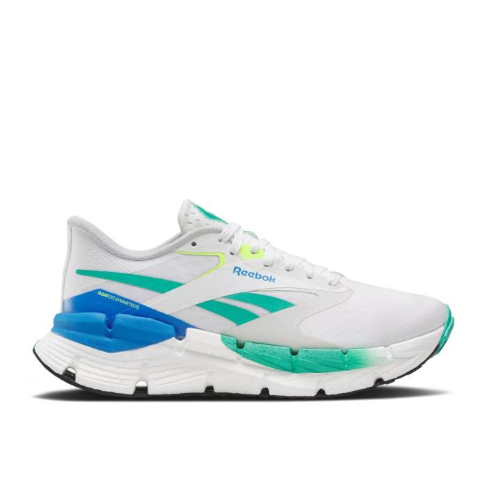 リーボック Reebok 【 Wmns Floatzig Symmetros \u0027White Unleashed Green Blue\u0027 Women White/Unleashed Green/Kinetic Blue 】 green 緑・緑であること レディース 白いこと 白いこと green 緑・緑であること 青み 青色