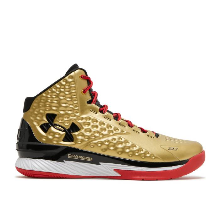 アンダーアーマー Under Armour 【 Curry 1 Retro \u0027All American\u0027 2021 Men Metallic Gold 】 カリー レトロ メンズ ゴールド