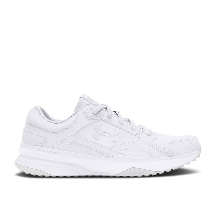 アンダーアーマー Under Armour 【 Charged Edge Leather \u0027White Halo Grey\u0027 Men White/Halo Grey 】 なめし革 メンズ 白いこと 白いこと 薄墨色 薄墨色