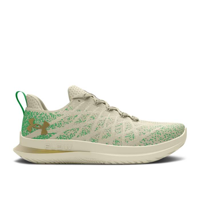 アンダーアーマー Under Armour 【 Flow Velociti 3 'Etched In Stone' Men Ivory Dune/Court Green/Metallic Gold 】 フローレス メンズ アイボリー コート green 緑・グリーン ゴールド