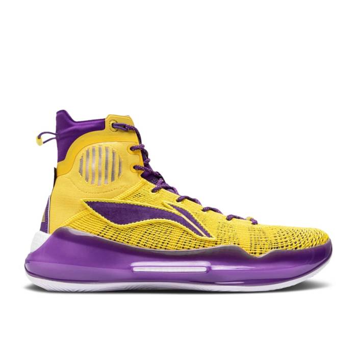 リーニン Li-Ning 【 Yushuai 13 Premium 'Lakers' Men Bright Lime Yellow/Tillandsia Purple 】 13 サーティーン Premium プレミアム メンズ ライム yellow 黄色・イエロー Purple 紫・パープル