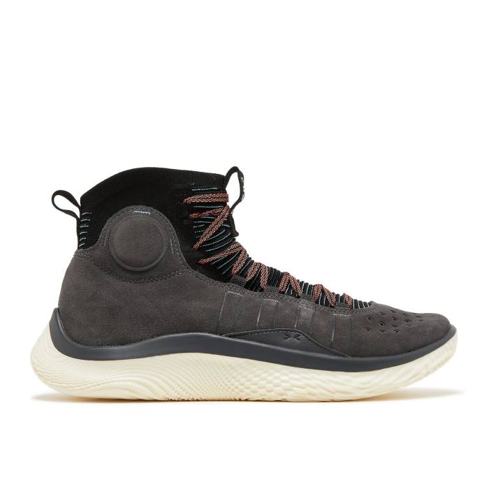 Curry Brand 【 Curry 4 Flotro \u0027Jet Grey\u0027 Men Jet Gray/Black/Fresco Blue 】 カリー メンズ gray 薄墨色・薄墨色・薄墨色 黒いこと 黒いこと 青み 青色