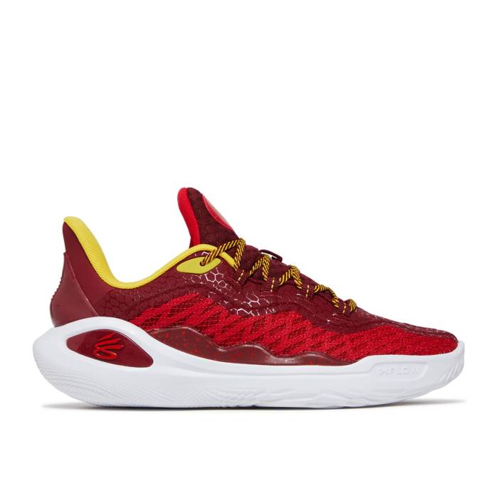 Curry Brand 【 Bruce Lee X Curry Flow 11 \u0027Fire\u0027 Men Red/Cardinal/Red 】 カリー 流れ受け答え メンズ Red 赤・赤いこと 枢機卿