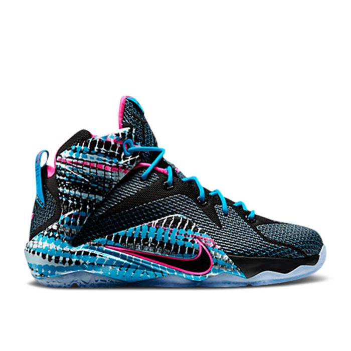 ナイキ Nike 【 Lebron 12 Gs '23 Chromosomes' Youth Black/Pink Pow/Blue Lagoon/Black 】 Lebron レブロン キッズ ベビー マタニティ キッズファッション 靴 その他 ジュニア キッズ 黒色 ブラック pink ピンク 青色画像