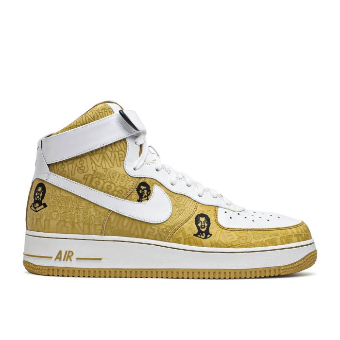 ナイキ Nike 【 Air Force 1 Lux Hi \u002707 \u0027Players\u0027 Men Metallic Gold/White 】 メンズ ゴールド 白いこと 白いこと