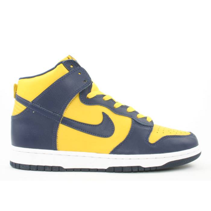 ナイキ Nike 【 Dunk High Le \u0027Michigan\u0027 1998 Men Midnight Navy/Varsity Maize 】 ダンク ご機嫌 メンズ 紺色 米国海軍