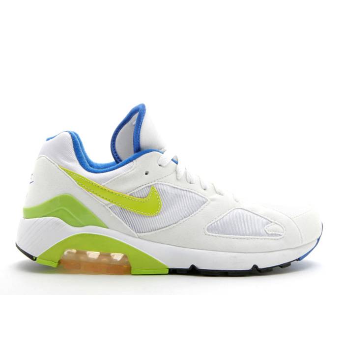 ナイキ Nike 【 Wmns Air Max 180 Classic Women White/Hot Lime-Blue Sapphire 】 マックス 古典派音楽 レディース 白いこと 白いこと