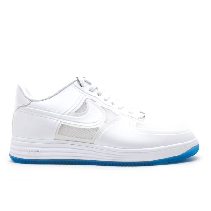 ナイキ Nike 【 Lunar Force 1 Fuse Qs \u0027Easter Blue Sole\u0027 Men White/White 】 ルーナー・ルナー 青味 青味 メンズ 白いこと 白いこと