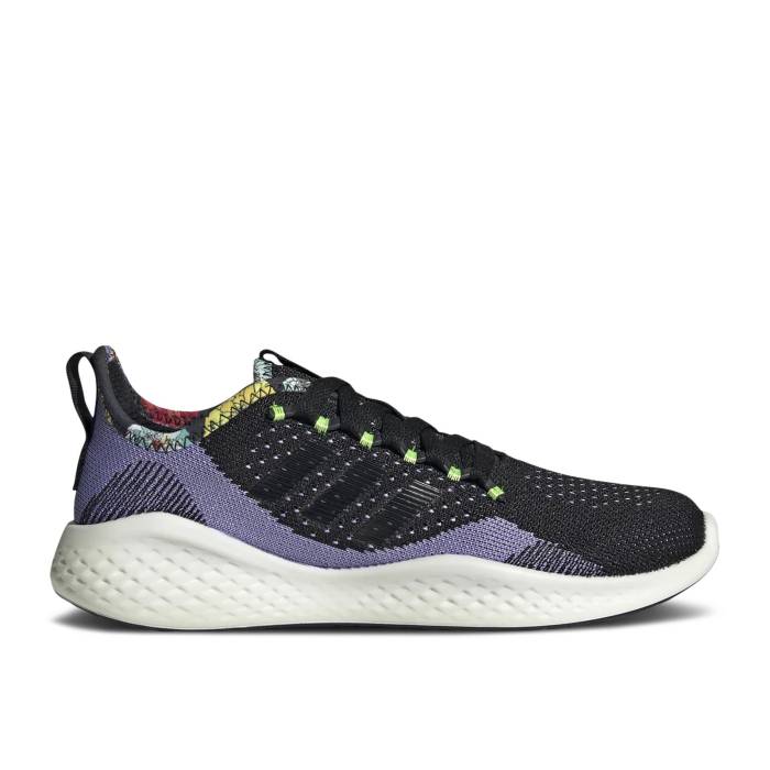 アディダス Adidas 【 Wmns Fluidflow 2.0 \u0027Black Purple\u0027 Women Core Black/Core Black/Solar Yellow 】 レディース 中核グループ 黒いこと 黒いこと yellow 黄味がかった・黄色