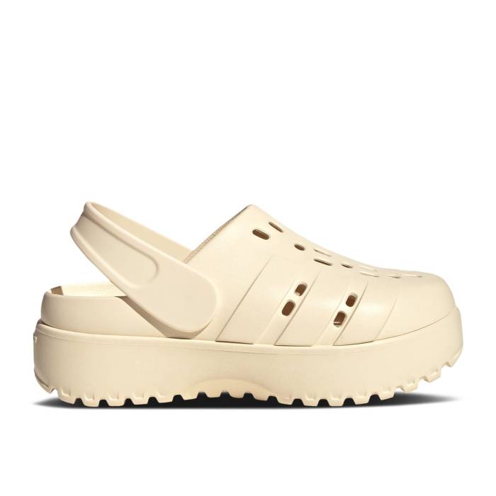 アディダス Adidas 【 Wmns Adilette Platform Clog \u0027Wonder White\u0027 Women Wonder White/Wonder White/Wonder White 】 アディレッタ レディース 白いこと 白いこと