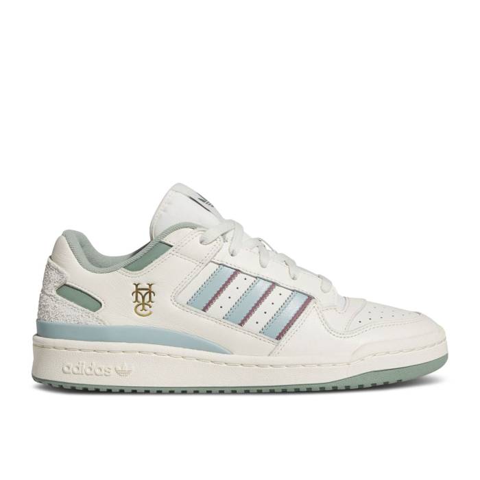 アディダス Adidas 【 Hoop York City X Forum Low 塩素 \u0027Off White Silver Green\u0027 Men Off White/Supplier Colour/Silver Green 】 フープ シティ 討論会 白いこと 白いこと Silver しろがね色・しろがね色 メンズ 白いこと 白いこと Silver 銀