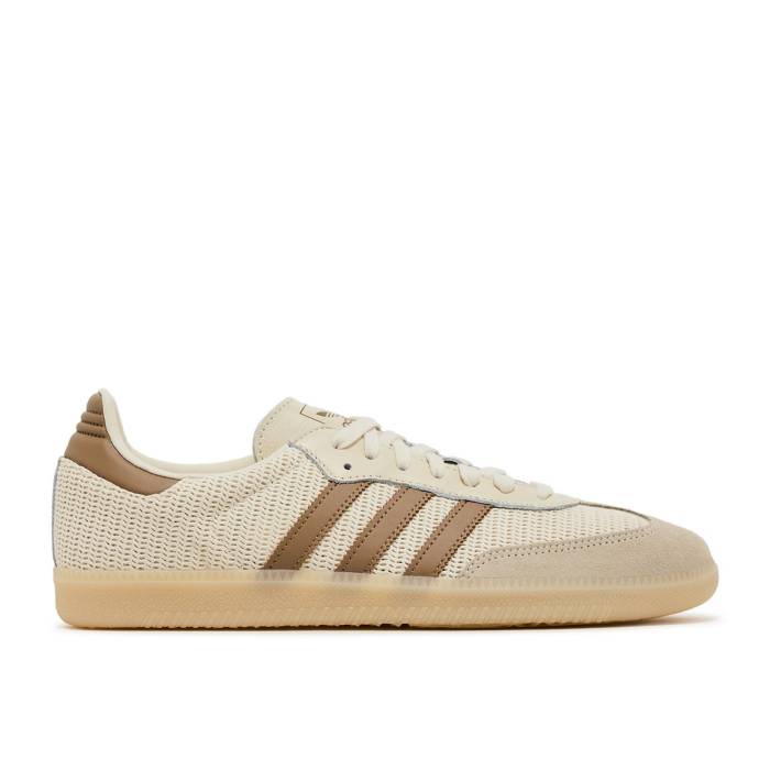アディダス Adidas 【 Samba Og \u0027Cream White Cardboard\u0027 Men Cream White/Cardboard/Crystal Sand 】 サンバ 白いこと 白いこと メンズ 皮膚軟化剤 白いこと 白いこと 砂色・真砂 靴-スニーカー