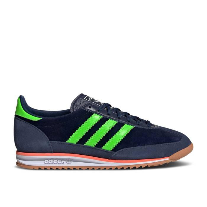 アディダス Adidas 【 Wmns Sl72 Og \u0027Night Indigo Green Velvet\u0027 Women Night Indigo/Solar Green/Gum 】 藍色・インディゴ green 緑・緑であること レディース ナイト爵 藍色・インディゴ green 緑・緑であること