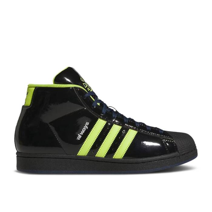 アディダス Adidas 【 Always Do What You Should Do X Pro Model Adv \u0027Black Semi Solar Slime\u0027 Men Core Black/Semi Solar Slime/Collegiate Navy 】 労働者階級 メンズ 中核グループ 黒いこと 黒いこと 紺色 米国海軍