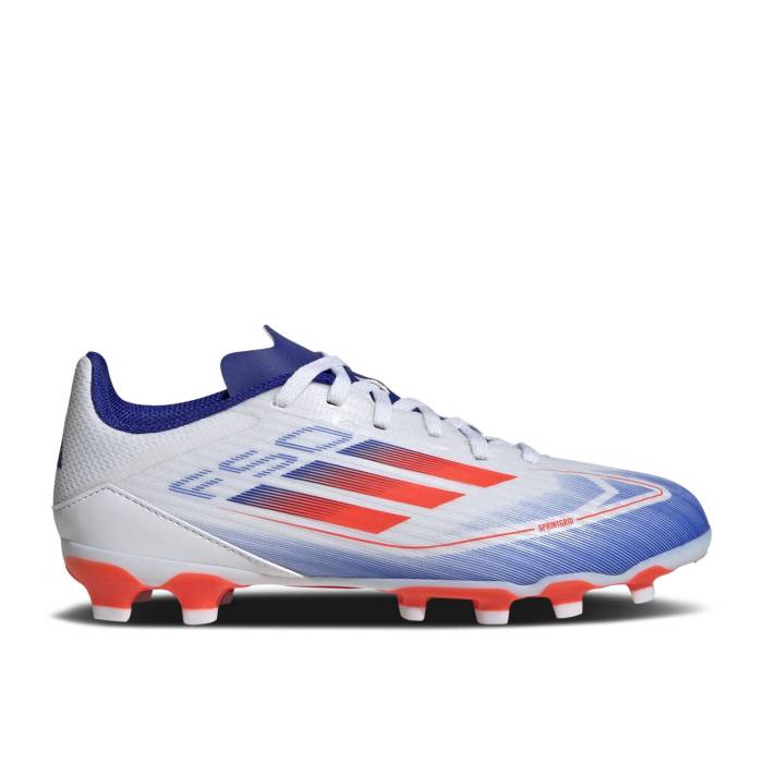 アディダス Adidas 【 Adizero F50 League Mg J \u0027Advancement Pack\u0027 Youth Cloud White/Solar Red/Lucid Blue 】 アディゼロ お坊っちゃん キッズ 白いこと 白いこと Red 赤・赤いこと 青碧 青碧