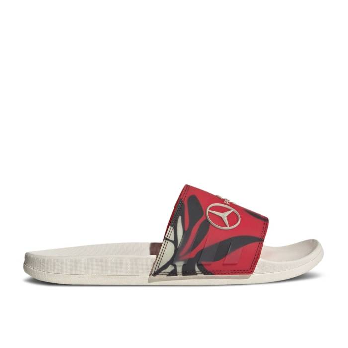アディダス Adidas 【 Mercedes-Amg Petronas Formula One Team X Adilette Comfort Slide \u0027Miami Grand Prix Pack\u0027 Men Turbo/Aurora Ruby/Beige 】 Team 野球クラブ アディレッタ Slide サンダル 地びた プリックス メンズ ターボ ベー