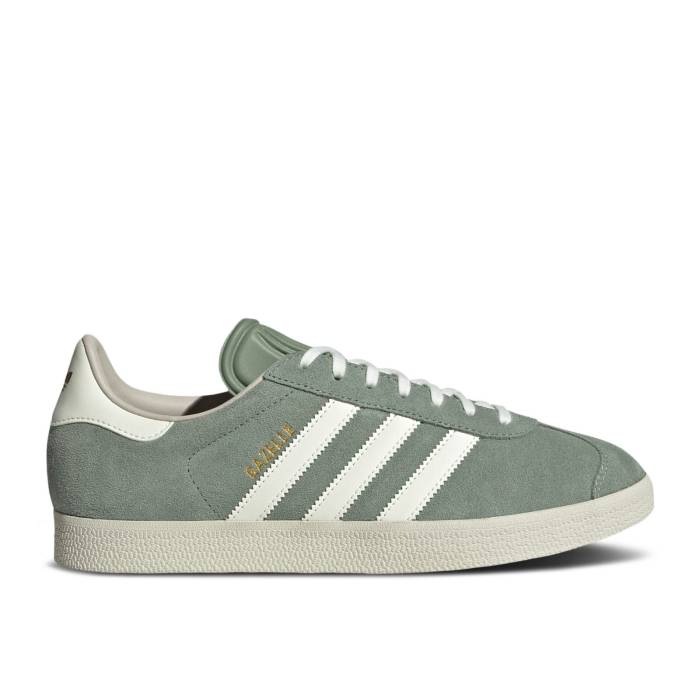アディダス Adidas 【 Gazelle \u0027Silver Green\u0027 Men Silver Green/Off White/Beige 】 ガゼル メンズ Silver しろがね色・しろがね色 green 緑・緑であること 白いこと 白いこと ベージュ スニーカー-メンズ靴