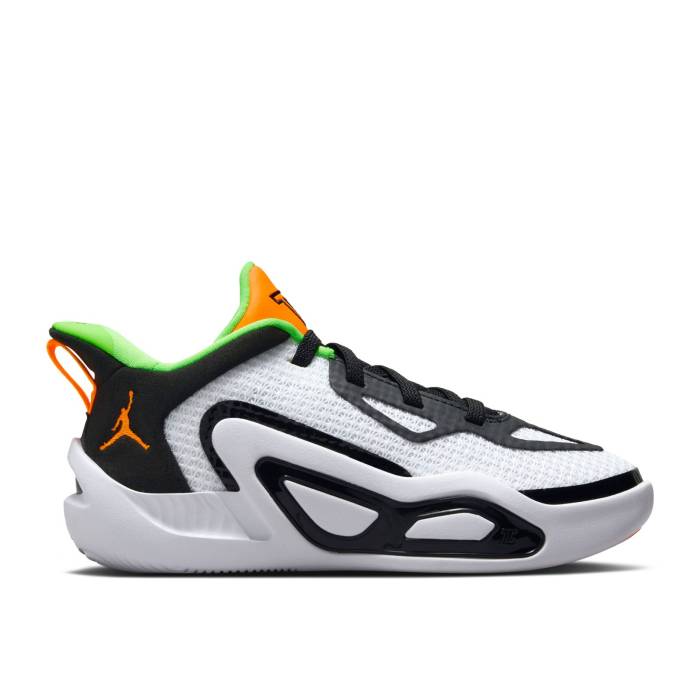 ナイキ エアジョーダン Air Jordan 【 Jordan Tatum 1 Ps \u0027Home Team\u0027 Youth White/Total Orange/Black/Green Strike 】 お坊っちゃん キッズ 白いこと 白いこと orange 橙・オレンジ色 黒いこと 黒いこと green 緑・緑であること ストライ