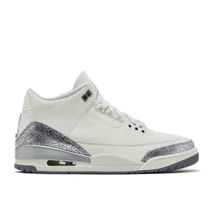 ナイキ エアジョーダン Air Jordan 【 Wmns Jordan 3 Retro \u0027Sail Cement Grey\u0027 Women Sail/Cement Grey/Metallic Silver 】 レトロ 薄墨色・シメント レディース 薄墨色・シメント 薄墨色 薄墨色 Silver しろがね色・しろがね色