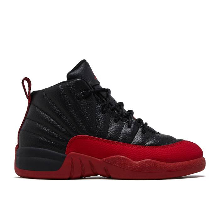 ナイキ エアジョーダン Air Jordan 【 Jordan 12 Retro Ps \u0027Flu Game\u0027 2025 Youth Black/Varsity Red 】 レトロ お坊っちゃん キッズ 黒いこと 黒いこと Red 赤・赤いこと