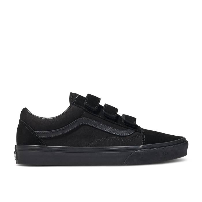 ヴァンズ Vans 【 Old Skool Velcro \u0027Triple Black\u0027 Men Black/Black/Black 】 メンズ 黒いこと 黒いこと