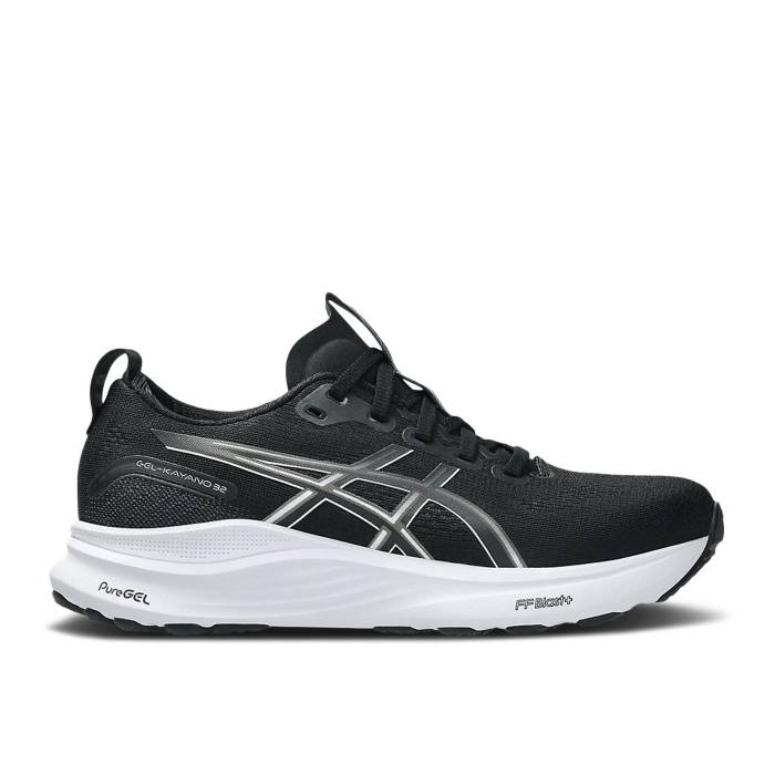 アシックス Asics 【 Gel Kayano 32 ガウス \u0027Black White\u0027 Youth Black/White 】 お坊っちゃん キッズ 黒いこと 黒いこと 白いこと 白いこと