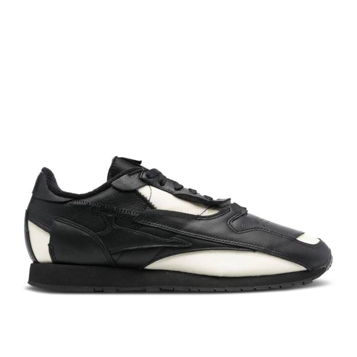 リーボック Reebok 【 Maison Margiela X Wmns Classic Leather \u0027Memory Of - Black\u0027 Women Core Black/Classic White/Footwear White 】 古典派音楽 なめし革 レディース 中核グループ 黒いこと 黒いこと 古典派音楽 白いこと 白いこと