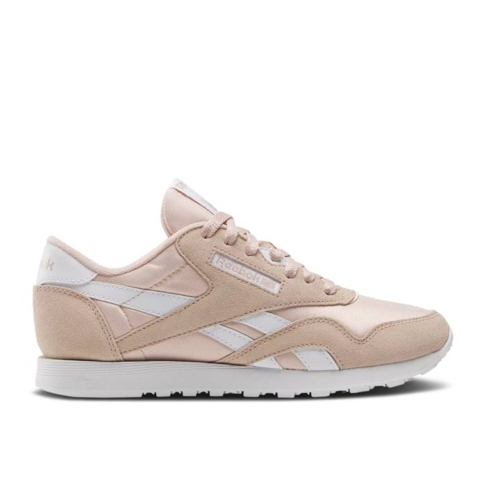 リーボック Reebok 【 Wmns Classic Nylon \u0027Pink Stucco\u0027 Women Pink Stucco/Footwear White/Footwear White 】 古典派音楽 ナイロン レディース pink サクラ色 白いこと 白いこと