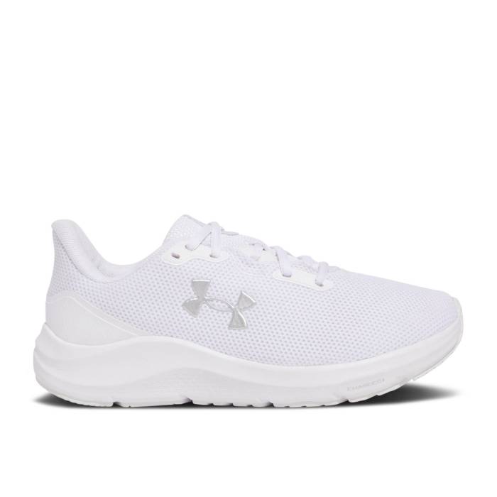 アンダーアーマー Under Armour 【 Wmns Charged Pursuit 4 \u0027White Metallic Silver\u0027 Women White/Metallic Silver 】 レディース 白いこと 白いこと Silver しろがね色・しろがね色