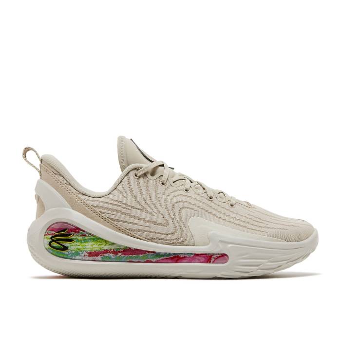 Curry Brand 【 Curry Flow 12 \u0027Saturn\u0027 Men Sandstorm/Summit White/Black 】 カリー 流通受け答え メンズ 白いこと 白いこと 黒いこと 黒いこと