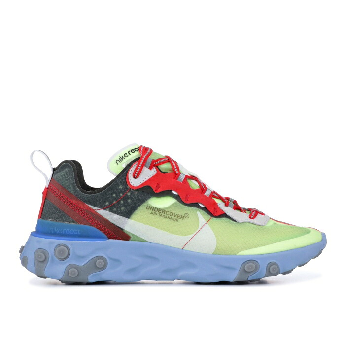 ナイキ Nike 【 Undercover X React Element 87 \u0027Volt\u0027 Men Volt/University Red-Black-White-Summit White 】 アンダー押しかぶせる リアクト 化学元素 メンズ 白いこと 白いこと