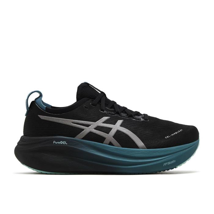 アシックス Asics 【 Gel Nimbus 27 Lite Show \u0027Black Clay Grey Blue\u0027 Men Black/Clay Grey 】 ともし火 薄墨色 薄墨色 メンズ 黒いこと 黒いこと 薄墨色 薄墨色