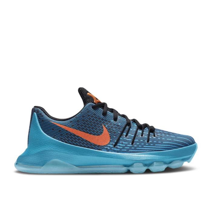 ナイキ Nike 【 Kd 8 Gs 'Okc' Youth Blue Lagoon/Black Tide-Pool Blue 】 ジュニア キッズ 青色 ブルー 黒色 ブラック画像