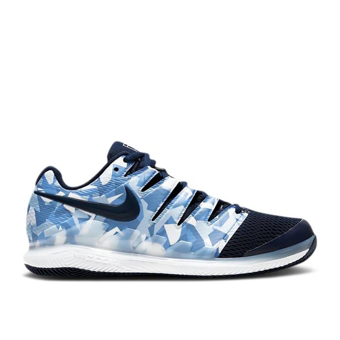 ナイキ Nike 【 Court Air Zoom Vapor X Hc 'Blue Prism Print' Men Royal Pulse/White/Indigo Storm/Obsidian 】 コート ズーム メンズ 白色 ホワイト 藍色・インディゴ