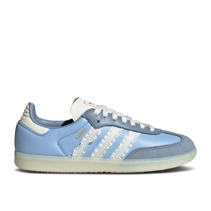 アディダス Adidas 【 Wmns Samba Og \u0027Clear Sky\u0027 Women Clear Sky/Tactile Blue/Off White 】 サンバ レディース 天の原 青み 青色 白いこと 白いこと