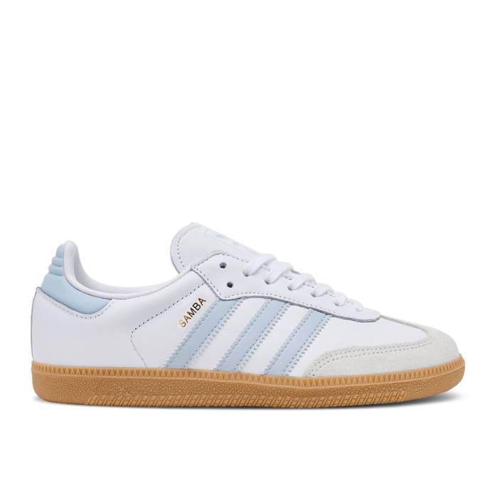 アディダス Adidas 【 Samba Og J 'White Halo Blue Gum' Youth White/Halo Blue/Gum 】 サンバ 青色 ブルー ジュニア キッズ 白色 ホワイト 青色 ブルー|スニケス