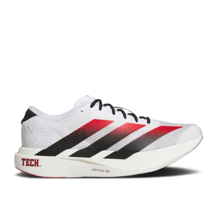 アディダス Adidas 【 Ncaa X Adizero Evo Sl Texas Tech Men Footwear White/Core Black/Team Power Red 】 アディゼロ メンズ 白色 ホワイト コア 黒色 ブラック Team チーム Power パワー Red 赤・レッド