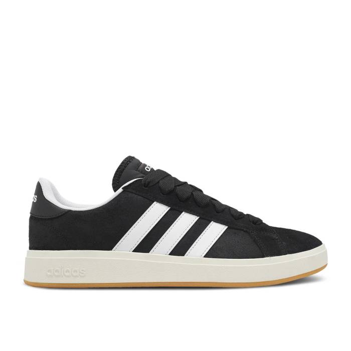 アディダス Adidas 【 Grand Court Base 00S \u0027Black White Gum\u0027 Men Core Black/Footwear White/Core Black 】 運動場 厚地の外套 白いこと 白いこと メンズ 中核グループ 黒いこと 黒いこと 白いこと 白いこと