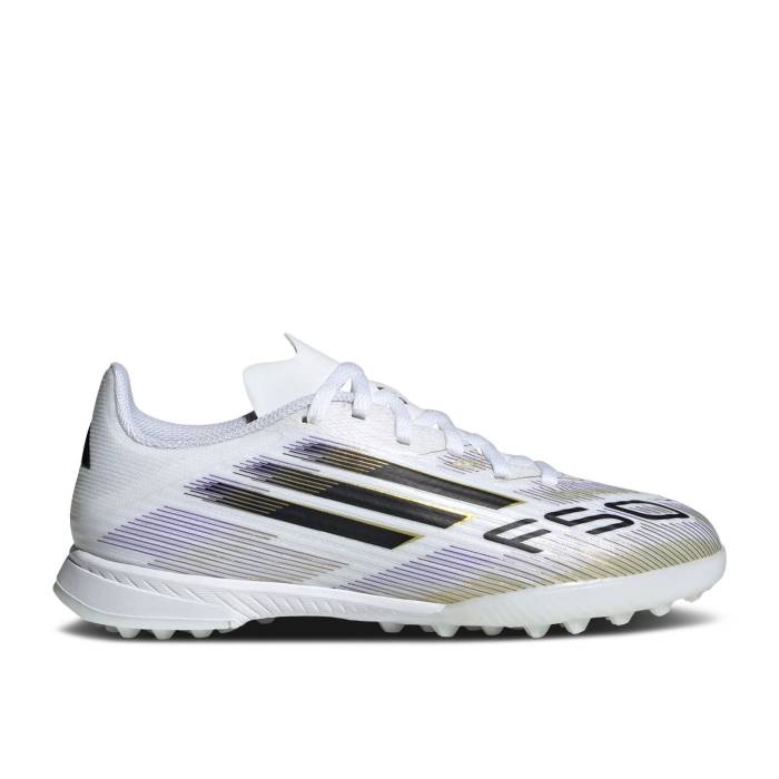アディダス Adidas 【 Adizero F50 League Tf K \u0027Road To Glory Pack\u0027 Youth Cloud White/Core Black/Gold Metallic 】 アディゼロ お坊っちゃん キッズ 白いこと 白いこと 中核グループ 黒いこと 黒いこと ゴールド