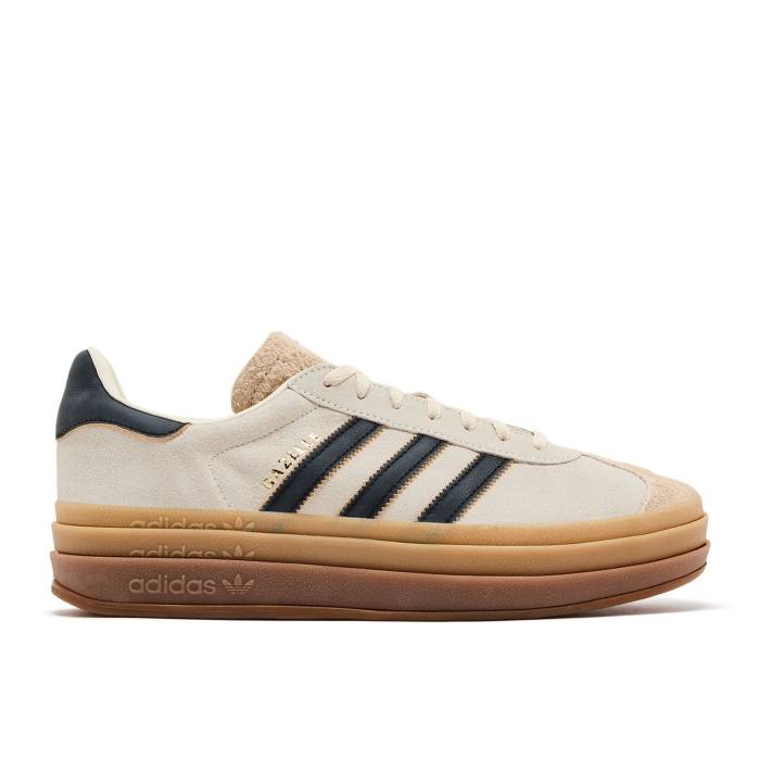 アディダス Adidas 【 Wmns Gazelle \u0027Cream Black Gum\u0027 Women Cream White/Core Black/Sand Strata 】 ガゼル 黒いこと 黒いこと レディース 皮膚軟化剤 白いこと 白いこと 中核グループ 黒いこと 黒いこと 砂色・沙子