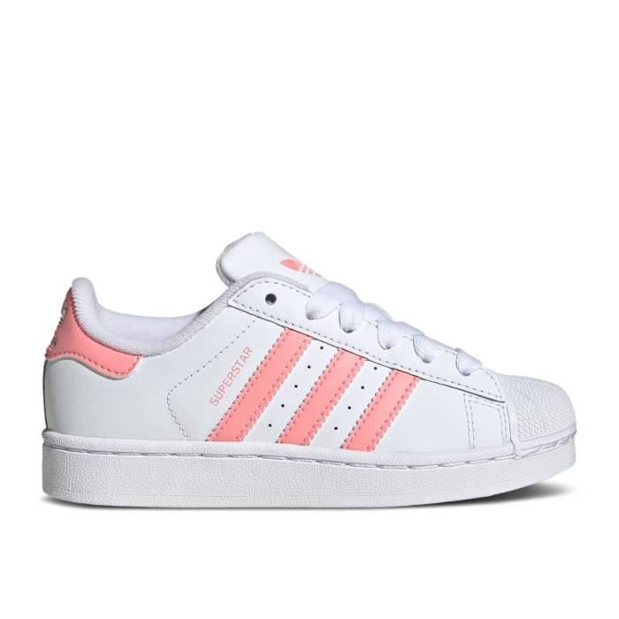 アディダス Adidas 【 Superstar 2 C 'White Semi Pink Spark' Youth Cloud White/Semi Pink Spark/Cloud White 】 Superstar スーパースター pink ピンク ジュニア キッズ 白色 ホワイト pink ピンク|スニケス