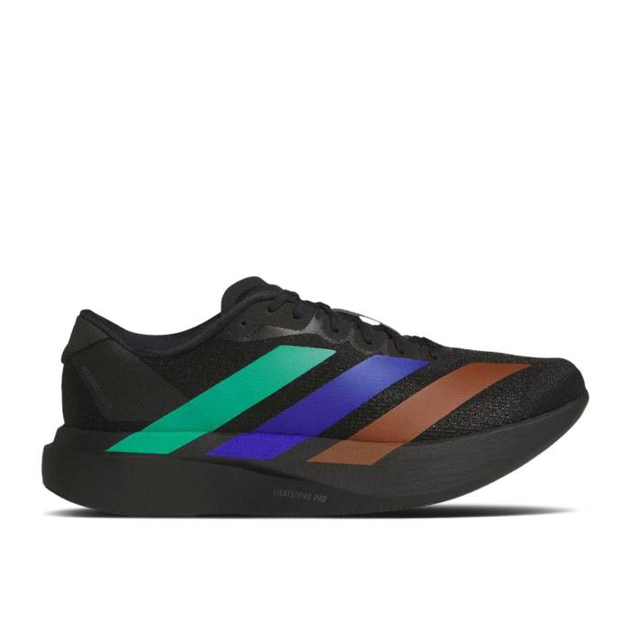 アディダス Adidas 【 Pharrell X Adizero Evo Sl \u0027Black\u0027 Men Core Black/Semi Court Green/Semi Lucid Blue 】 アディゼロ メンズ 中核グループ 黒いこと 黒いこと 厚地の外套 green 緑・緑であること 青味 青み